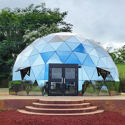 Tetra-All-Glass-Domes TheDomeHouse 10m-Single-Glass-Dome-Tent TheDomeHouse 1