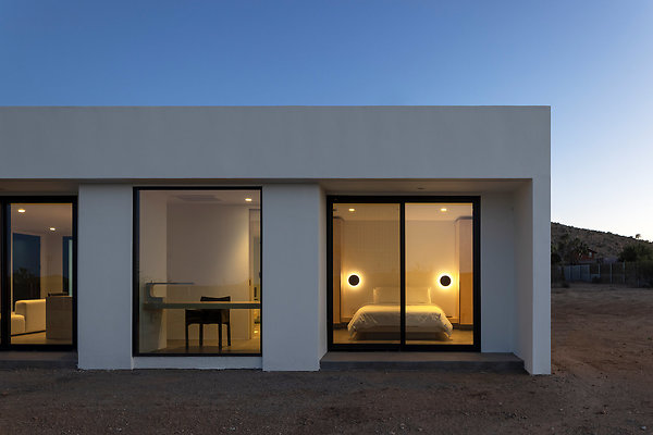 tera-haus house yucca-valley-ca-usa exterior-night-bedroom-1719877804774